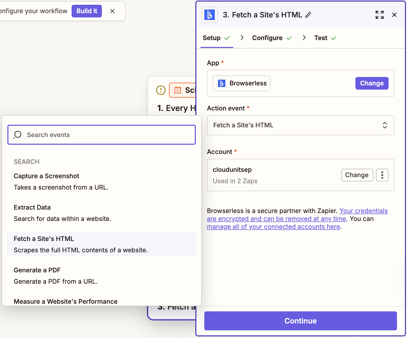 Browserless Zapier Integration