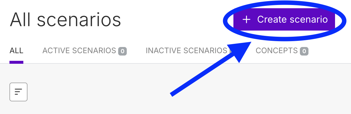 Create a New Scenario